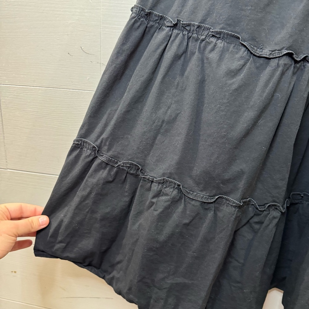 Hill House The Ellie Nap Dress Black Midi Dress with Ruffle Sleeves Size Small - Picture 9 of 14